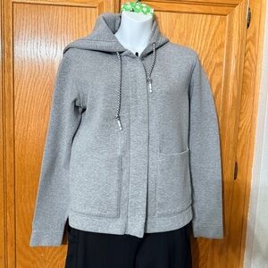 MPG Gray Hooded Zip-Front Jacket size small for women
